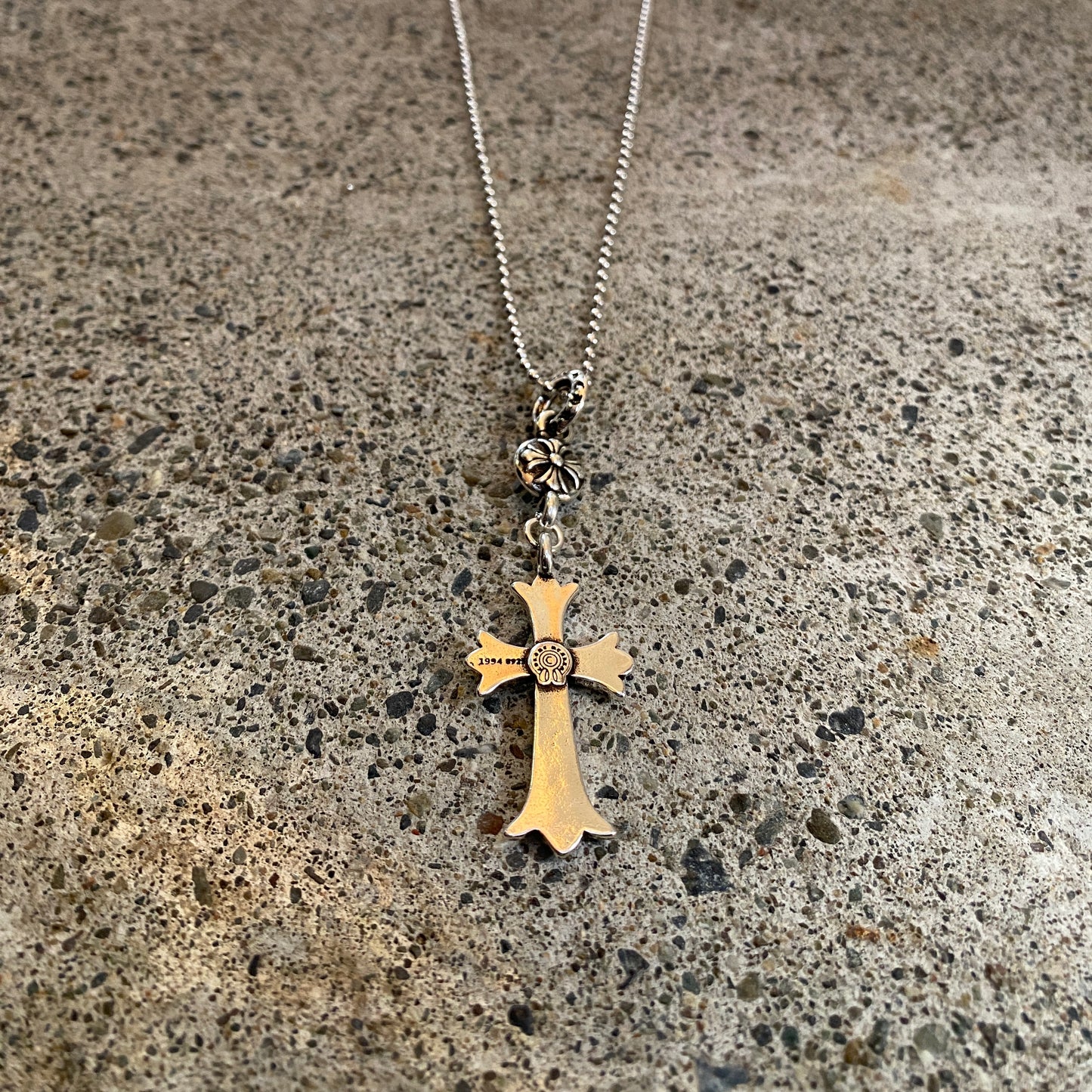 ColdChrxme™ Crossball Pendant Necklace