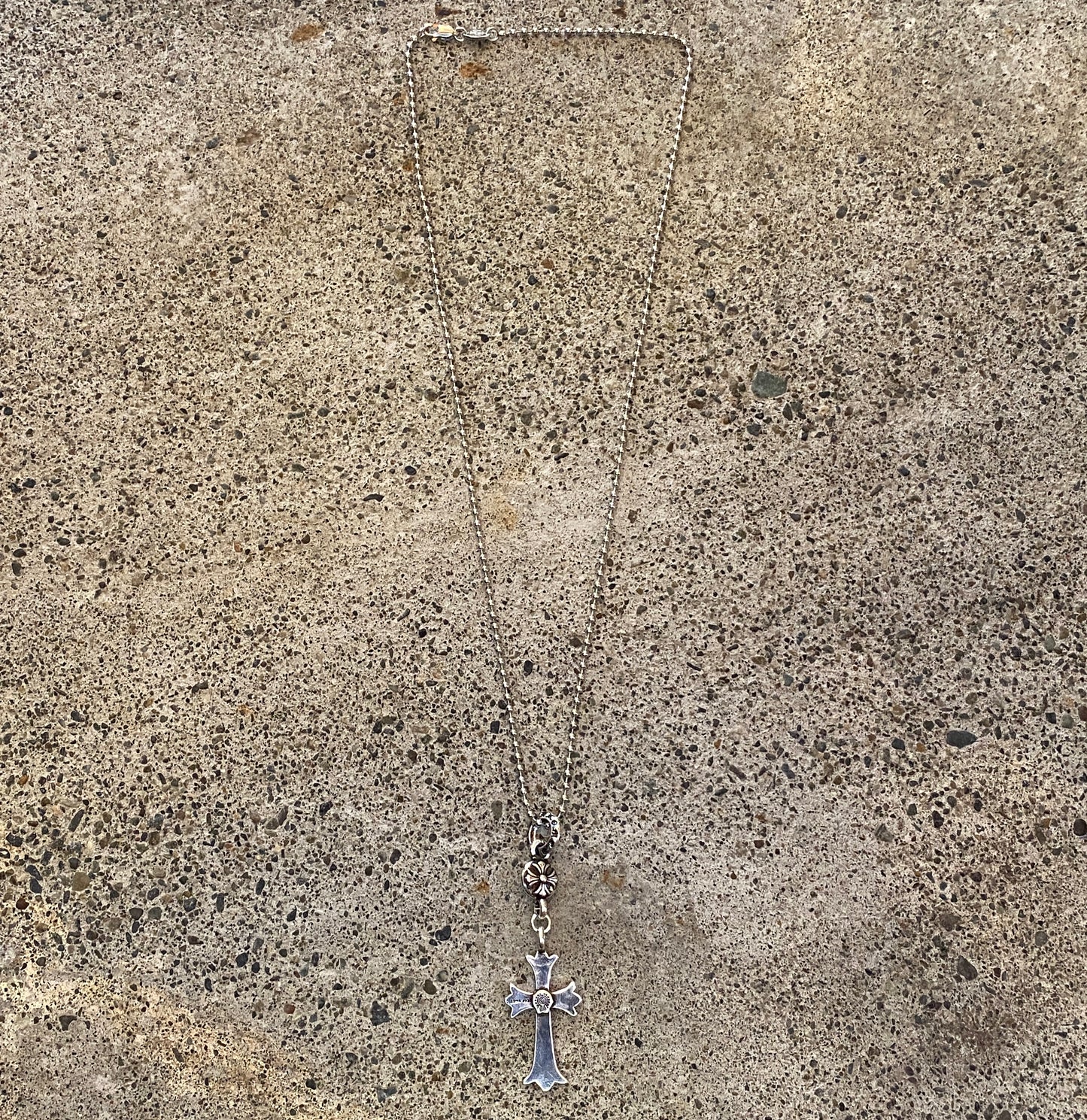 ColdChrxme™ Crossball Pendant Necklace