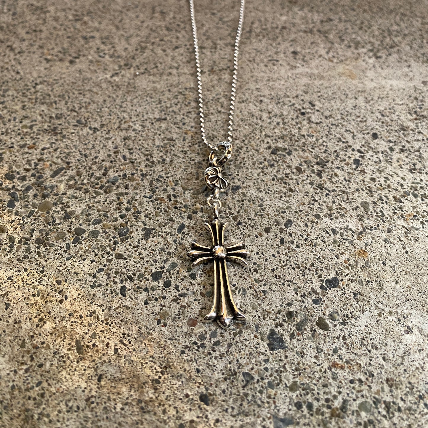 ColdChrxme™ Crossball Pendant Necklace