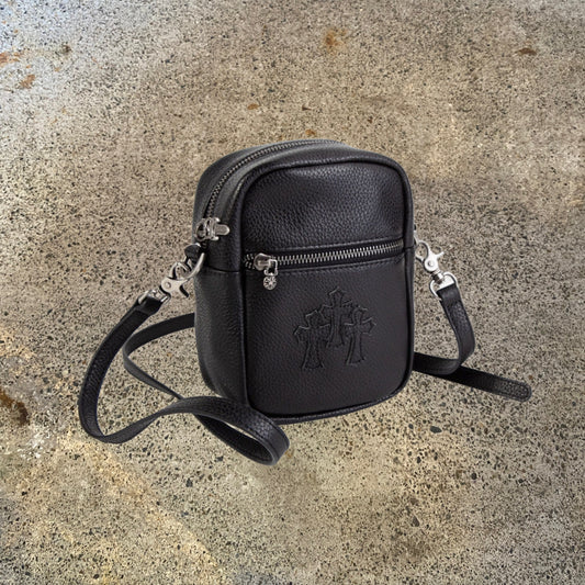 ColdChrome Takamini Leather Cross Patch Shoulder Bag