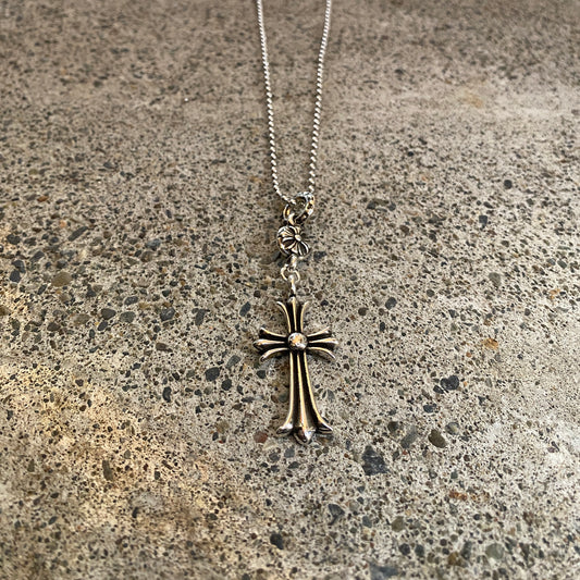 ColdChrxme™ Crossball Pendant Necklace