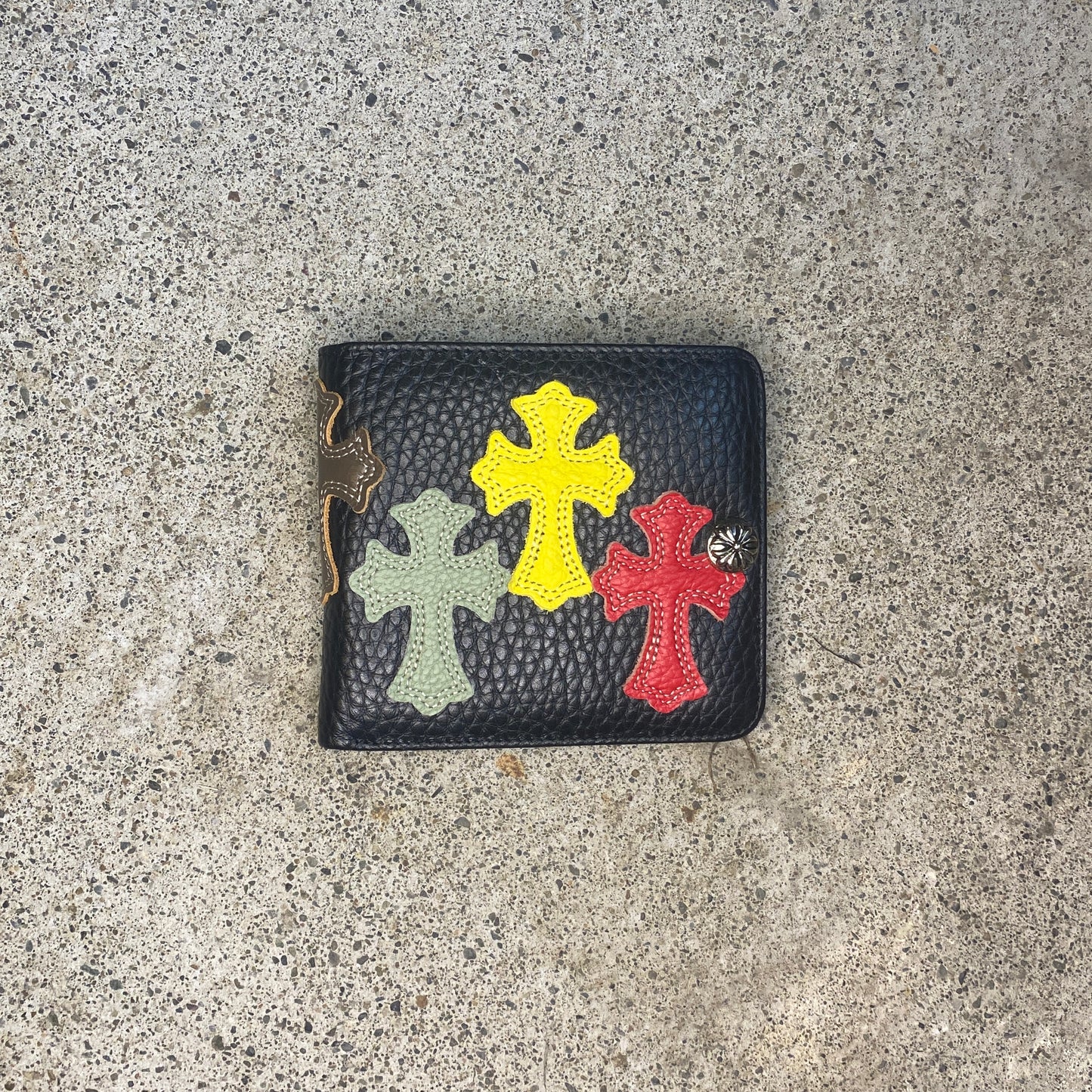 ColdChrome™ Multi Colour Cross Patch Bi-Fold Wallet