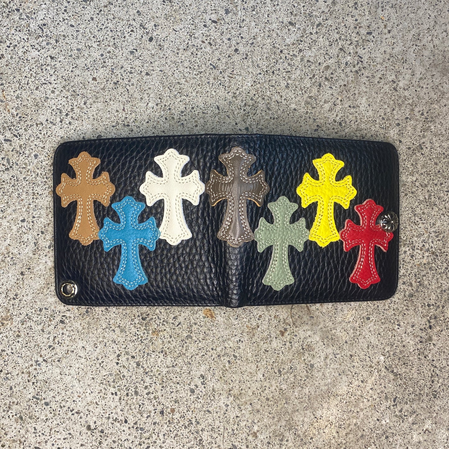 ColdChrome™ Multi Colour Cross Patch Bi-Fold Wallet