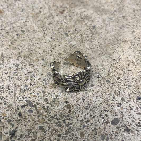 ColdChrome™ Double Floral Cross Ring