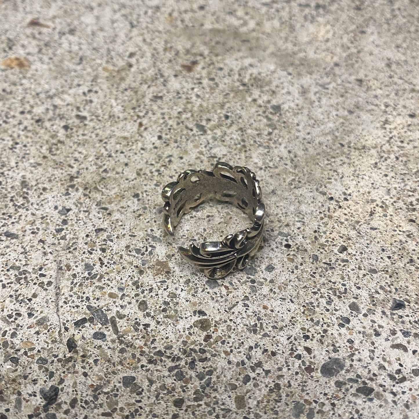 ColdChrome™ Double Floral Cross Ring